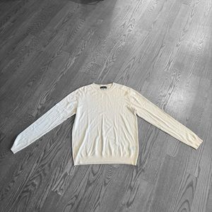 Zegna wool / silk blend off white mens sweater new size XL